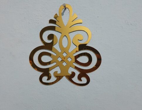 Golden Petal Arabesque Wall Accent